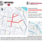 Anuncian cierres temporales por trabajos de infraestructura eléctrica en el Centro de Reynosa