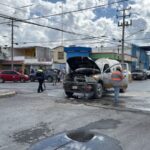 Evacúan a 100 estudiantes y niños de guardería por conato de incendio en camión de gas